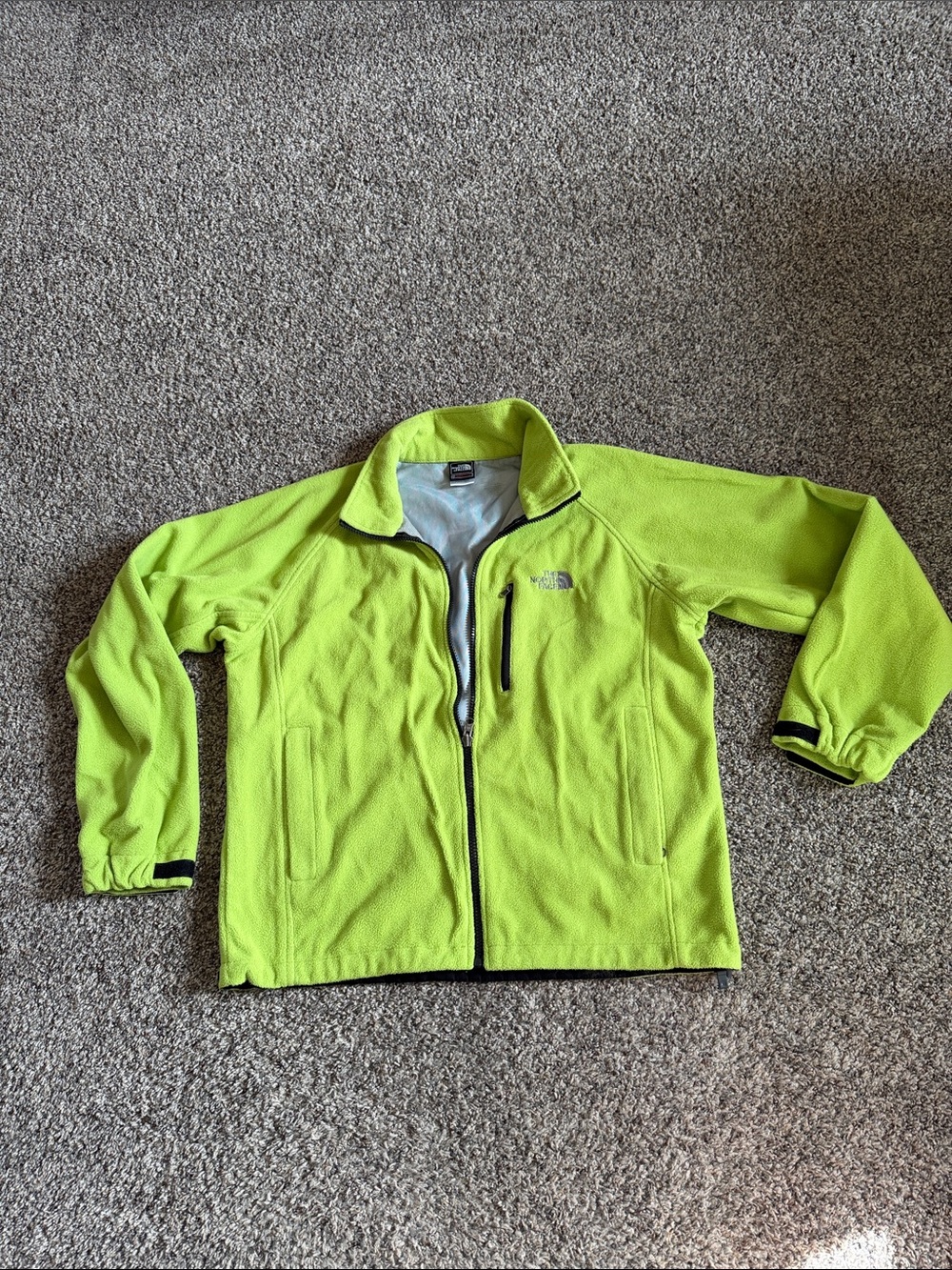 The North Face Women's Summit Series Neon Yellow-Green Fleece Jacket Size XL